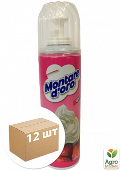 Вершки аерозольні ТМ "Montare d'oro" 250г упаковка 12 шт1