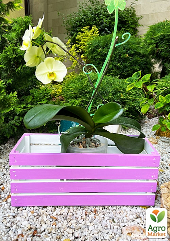 Ящик декоративний дерев'яний для зберігання та квітів "Жиральдо" д. 44см, ш. 17см, ст. 17см. (ліловий)