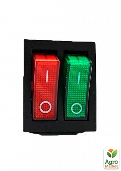 Переключатель  Lemanso  LSW04 двойной красно/зелёный с подсветкой / KCD2-2101N (12013)2