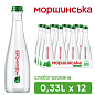Минеральная вода Моршинская Премиум слабогазированная стеклянная бутылка 0,33л (упаковка 12шт) 