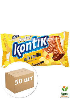Печиво-сендвіч (молочна ваніль) ТМ "Супер-Контик" 100г упаковка 50шт1