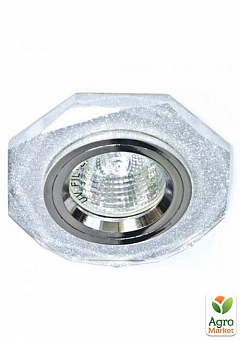 Вбудований світильник Feron 8020-2 мерехтливе срібло срібло2