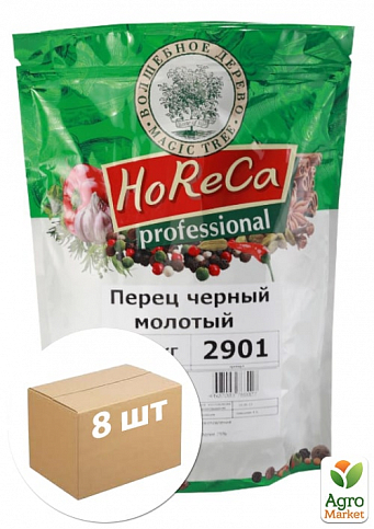 Перец черный (молотый в/г) ТМ "HoReCa" 1000г упаковка 8шт