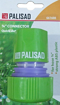 Соединитель пластмассовый быстросъемный для шланга 3/4 ТМ "PALISAD" №6616081