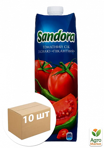 Сок томатный (с солью) пикантный ТМ "Sandora" 0,95л упаковка 10шт