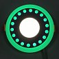 LED панель Lemanso  LM537 "Точечки" круг  3+3W зелёная подсв. 350Lm 4500K 85-265 (331661)