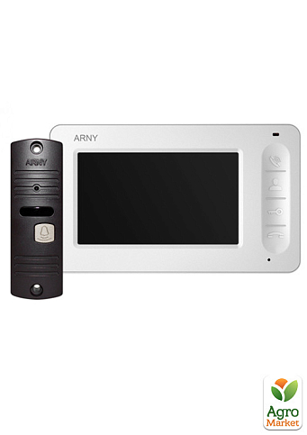 Комплект відеодомофону Arny AVD-7005 white+ grey - фото 2