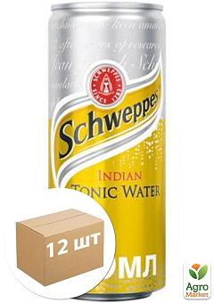Газированный напиток Indian Tonic ТМ "Schweppes" 0,33л упаковка 12 шт1