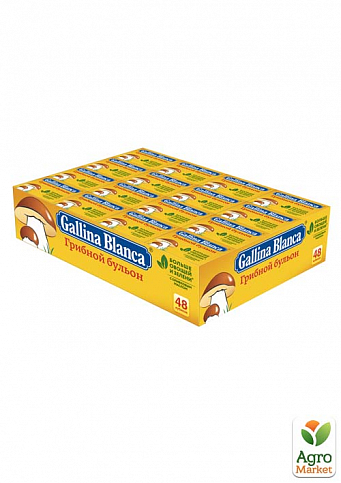 Бульон грибной ТМ "Gallina Blanca" блок 48 кубиков по 10г