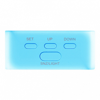 Часы сетевые VST-887Y-5, голубые, температура, влажность, USB - фото 4