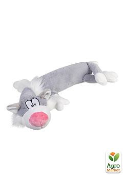 Игрушка для собак Кот с пищалкой/ткань GiGwi Plush, плюш, искусственный мех, 63 см (75227)1