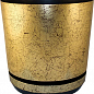 Вазон декоративний "Мармур золотий" TM "Plastidea" висота 21см, діаметр 21см