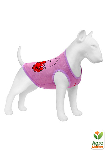 Майка для собак WAUDOG Clothes малюнок "Калина", сітка, L, B 42-45 см, C 28-31 см рожевий (303-0228-7) - фото 2