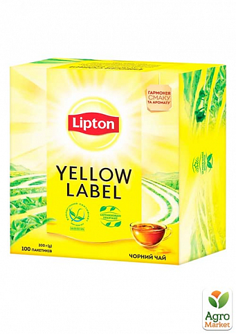Чай ТМ "Ліптон" 100 пакетиков по 2г упаковка 8шт - фото 2