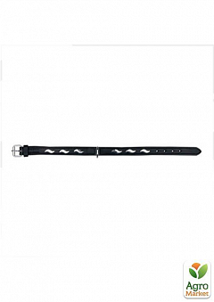 Ошейник кожаный для собак (37-44см/25мм, черный) "TRIXIE" TX-186022