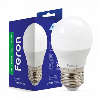Світлодіодна лампа Feron LB-745 6W E27 6400K