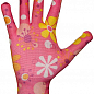 Тонкие летние рабочие женские перчатки (розовые) N-10