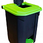 Бак для мусора с педалью Planet 50 л черный - зеленый (12233) купить