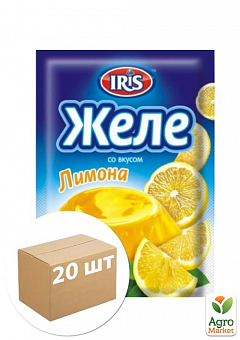 Желе зі смаком лимона ТМ "IRIS" 90г упаковка 20шт2