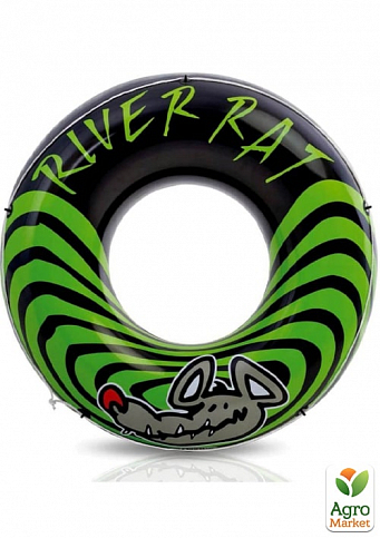 Надувной круг "Речная крыса" черно-зеленый ТМ "Intex" (68209)