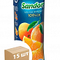 Сік апельсиновий пастеризований (з м'якоттю) ТМ "Sandora" 0,25 л упаковка 15шт