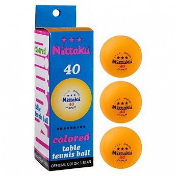 Кулі для настільного тенісу Nittaki 3 3шт жовтий SKL83-281935 - фото 2