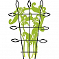 Шпалера для рослин ТМ "ORANGERIE" тип W (зелений колір, висота 750 мм, ширина 330 мм, діаметр дроту 3 мм)
