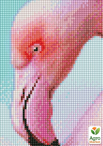 Алмазная мозаика - Розовый фламинго Идейка AMO7470 - фото 2