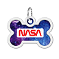 Адреса для собак і кішок металевий WAUDOG Smart ID з QR паспортом, малюнок "NASA21", кістка, Д 40 мм, Ш 28 мм (0640-0148) купить