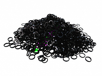 Прикраси Резинки латекс чорні 100шт S (4349630)