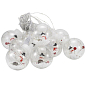 Новорічна гірлянда LED штора кульки з наповненням іграшкою  розмір 3 м 10 куль білий (ZB-006W) купить
