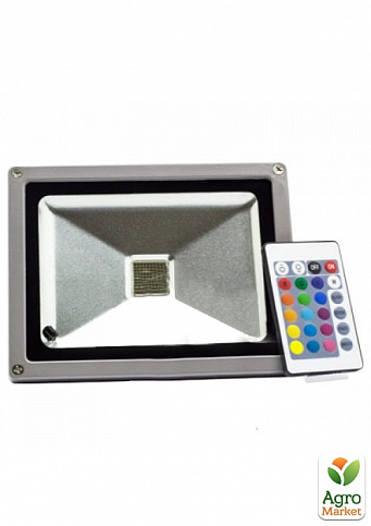 Прожектор RGB LED 20w +пульт IP65 1LED LEMANSO / LMP9-21 RGB сірий (692301) - фото 2