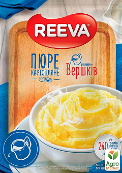 Пюре картофельное (со вкусом сливок) саше ТМ "Reeva" 40г1