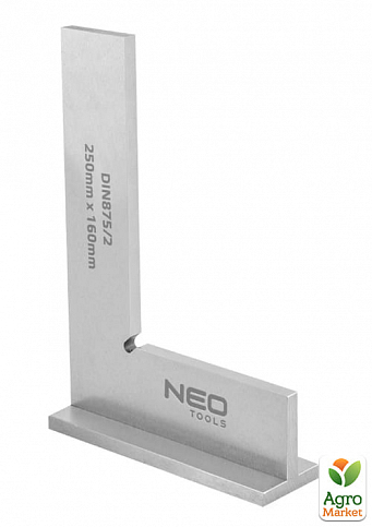 Точный квадрат с основанием, DIN875/2, 250x160 mm ТМ NEO Tools 72-034