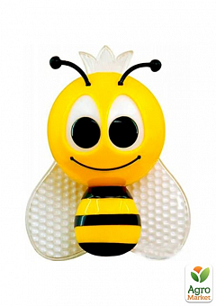 Ночник Lemanso Пчёлка 4 LED*RGB с сенсором жёлтая / NL162 (311018)1
