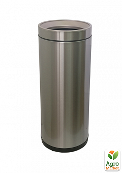 Ведро для мусора JAH 25 л круглое серебряный металлик без крышки и внутреннего ведра (6339)1