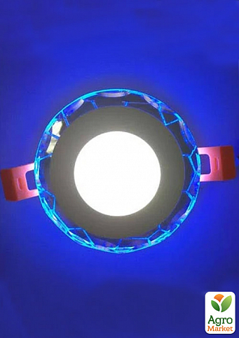 LED панель Lemanso LM1014 3+3W с RGB подсветкой 350Lm 4500K 175-265V круг+ пульт (332873)