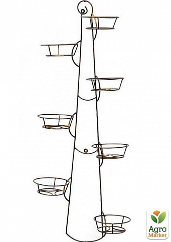 Подставка подвесная настенная "Ёлка" на 7 вазонов, высота 98см