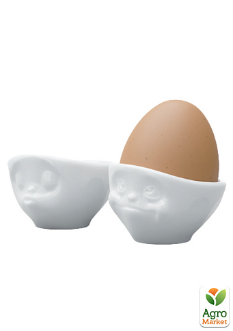 Набір з двох фарфорових підставок для яєць Tassen "Поцілунок та Мрійливий" (TASS15101/TA) - фото 2