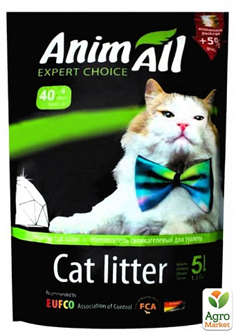 Cиликагелевый наполнитель для кошачьего туалета ТМ "AnimAll" 5.0 л