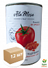 Томати в томатному соку (консервовані шматочки) ТМ "AlaMesa" 400г упаковка 12шт