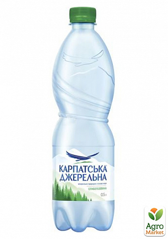 Вода ТМ "Карпатська джерельна" средний газ.  0,5л упаковка 12шт - фото 2