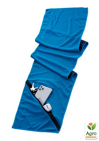 Рушник для фітнесу Troika, ефект охолоджувальний, синій (TWL20/DB)