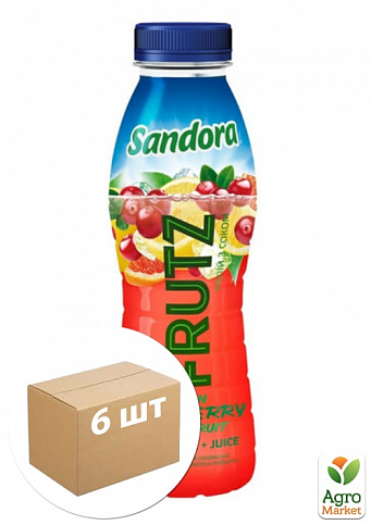 Соковий напій Frutz (лимон-журавлина-грейпфрут) ТМ "Sandora" 1л упаковка 6шт