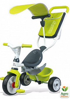 Дитячий металевий велосипед з козирком, багажником і сумкою, зелений, 10 міс. Smoby Toys1