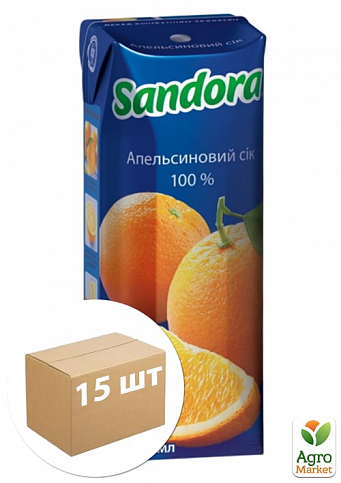 Сік апельсиновий ТМ "Sandora" 0,25 л упаковка 15шт