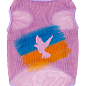 Майка для собак WAUDOG Clothes рисунок "Флаг", сетка, L, B 42-45 см, C 28-31 см розовый (303-0229-7)
