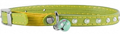 Нашийники Коллар Гламур нашийник з клейовими стразами і гумкою (ширина 9мм, довжина 22-30см) 32545 зелений (3254570)1
