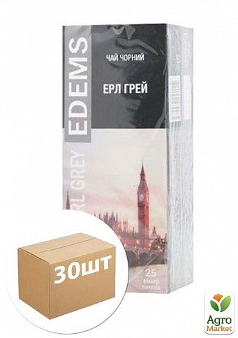 Чай черный Ерл грей ТМ "Еdems" 25 пакетиков по 2г упаковка 30 шт