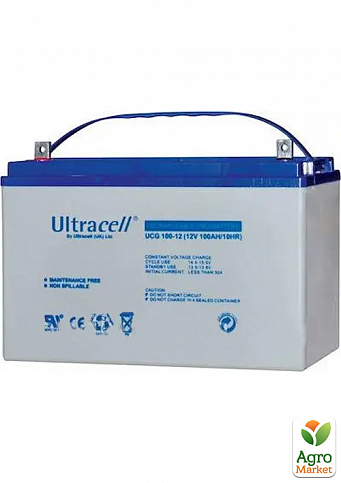 Акумулятор гелевий Ultracell UCG100-12 GEL 12V 100Ah для ДБЖ